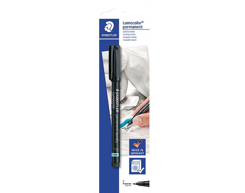 Marcador Permanente Staedtler Lumocolor Para Roupa Preto