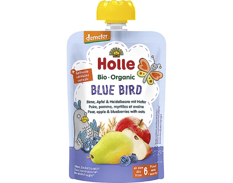 Saqueta Bio Holle Pera Maçã Mirtilhos E Aveia 6M 100 g