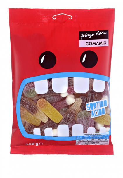 Gomas Sortidas Ácidas Pingo Doce 0.3Kg