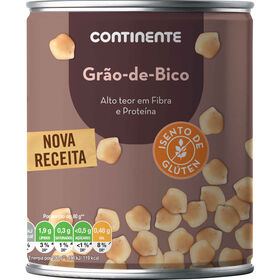Grão De Bico Cozido Continente 830 gr (Peso Escorrido 520 gr)