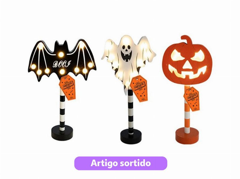 Luz Decoração Do Art Halloween 30.5X20 Cm Modelos Sortidos