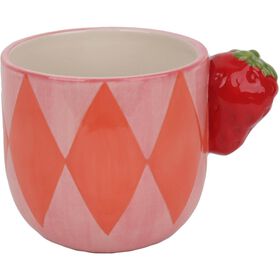Caneca 300 ml Morango E Losangos Kasa