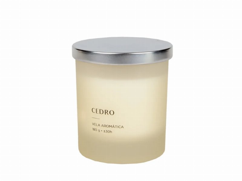 Vela Em Copo Vidro Manulena Cedro 180 g