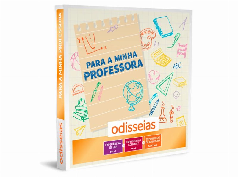 Pack Presente Odisseias - Para A Minha Professora " " 1 Experiência De Spa Gourmet Ou Aventura Para 1