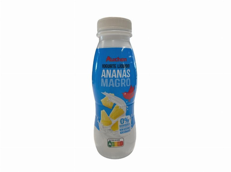 Iogurte Auchan Líquido Magro Ananás 170 g