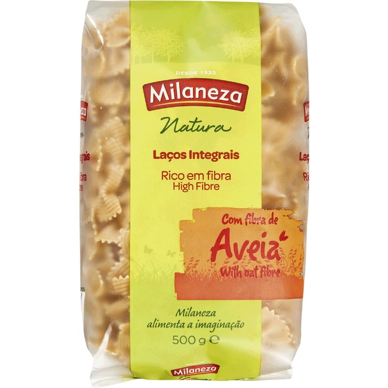 Massa Laços Integrais Com Fibra De Aveia 500 g