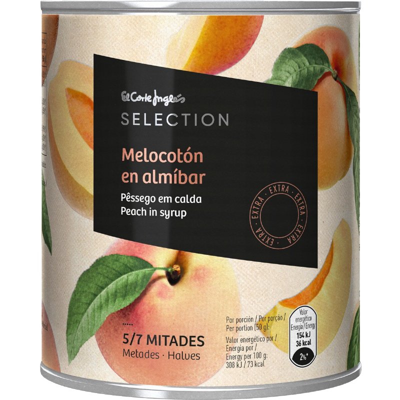 Pêssego Em Calda 5/7 Metades 480 g