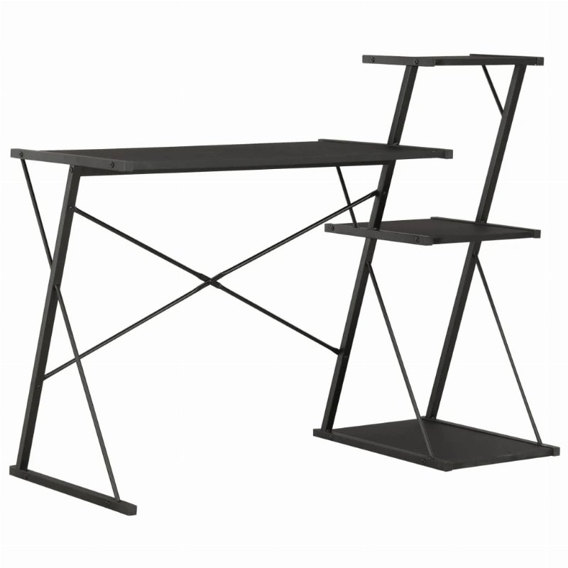 Hkh Secretária Com Prateleira - Preto