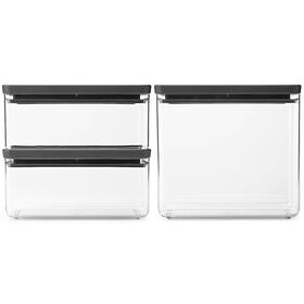 Conjunto 3 Frascos Empilháveis 2X1.5 l E 1X3 l Brabantia