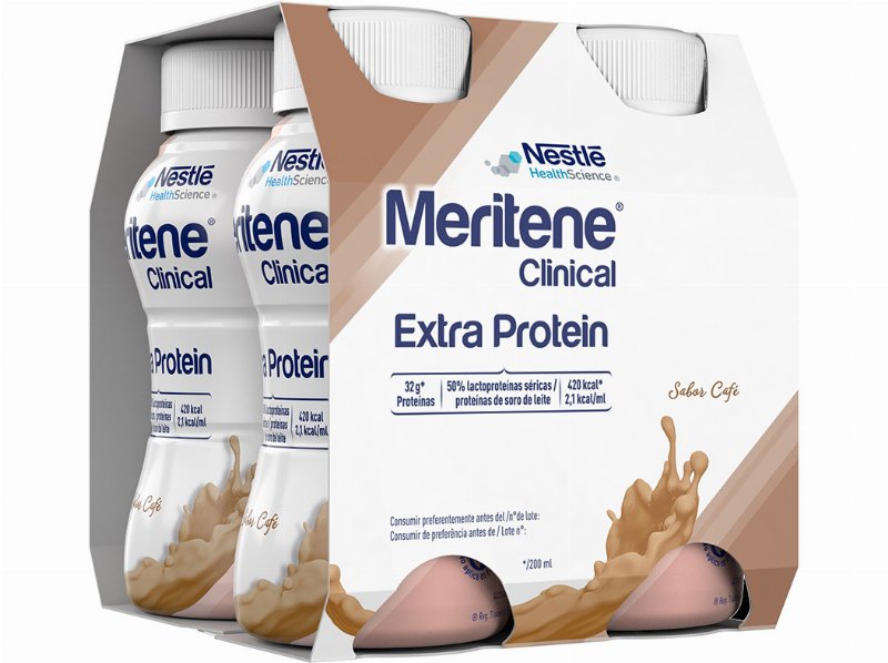 Suplemento Meritene Extra Protein Cafe 4X200 ml