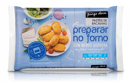Pastéis Bacalhau Pré-Fritos Congelados Pingo Doce 0.32Kg
