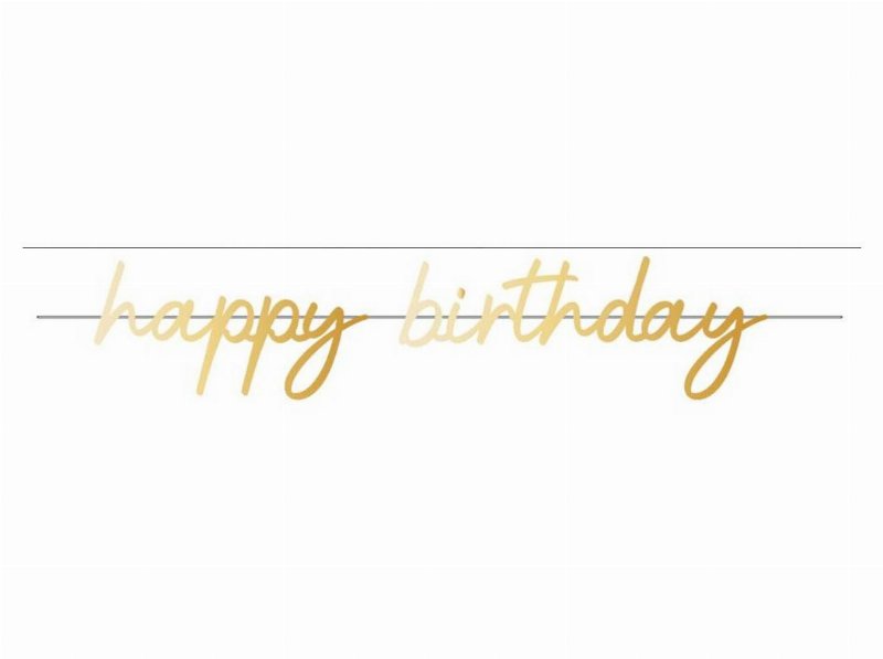 Grinalda Actuel "Happy Birthday" Dourado