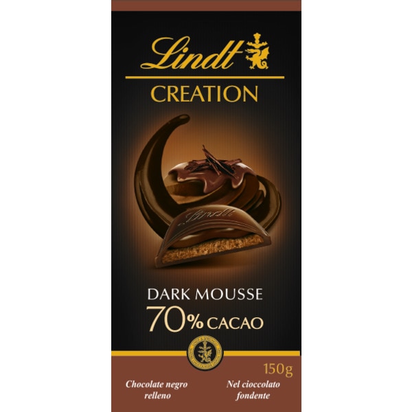 Chocolate Preto Com Recheio De Mousse 70% De Cacau Creation 150 g