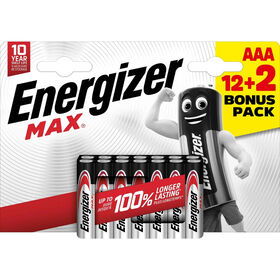 Pilhas Aaa Max Energizer 12 + 2 Un