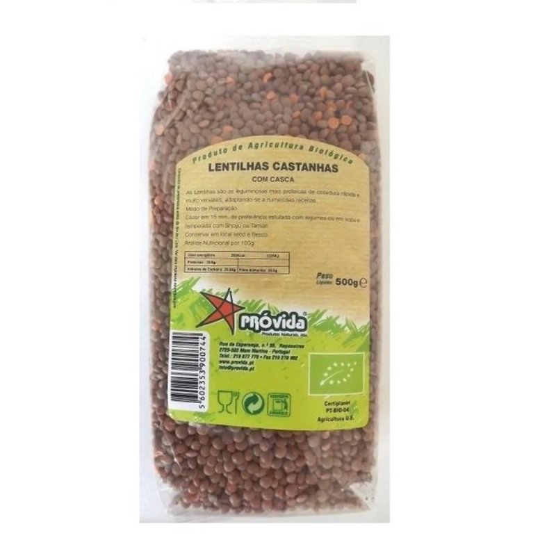 Lentilhas Castanhas Bio Próvida 500 g