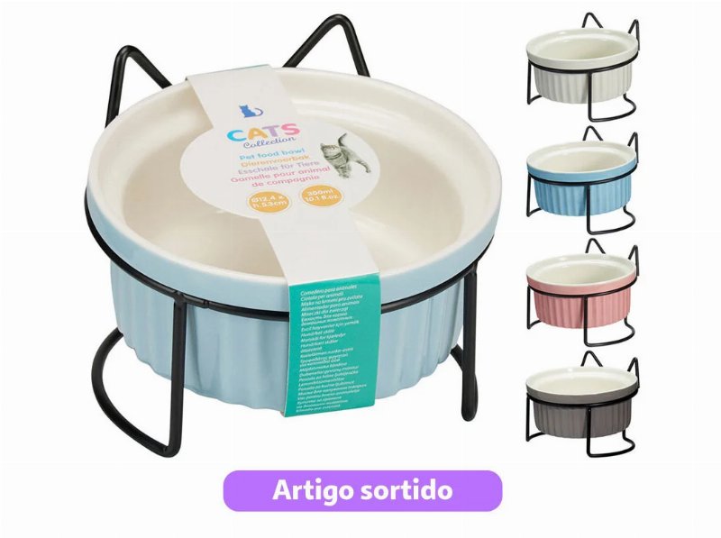 Comedouro Para Gato Cats Collection Com Suporte 300 ml Cores Sortidas