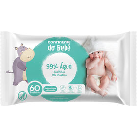 Toalhitas Bebé 99% Água Continente Do Bebé 60 Un