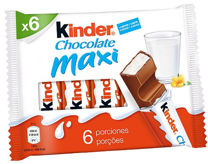 Chocolate Kinder Leite Maxi 6 126 g