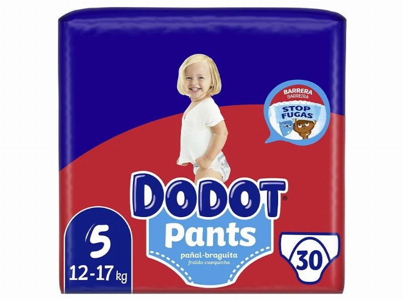 Fraldas Cueca Pants Dodot T5 12-17 kg 30 Un