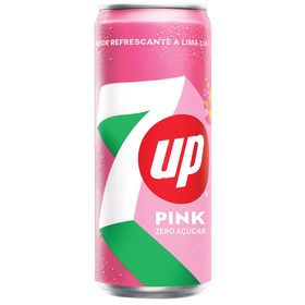 Refrigerante Em Lata Com Gás Lima, Limão E Framboesa Zero Pink 7Up 33 cl