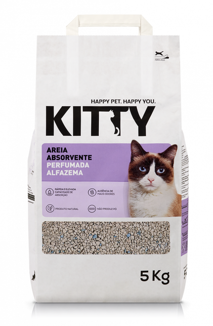 Areia Absorvente Perfumada Alfazema Kitty 5Kg