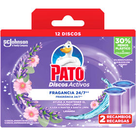 Discos Sanitários Ativos Recargas Lavanda Pato