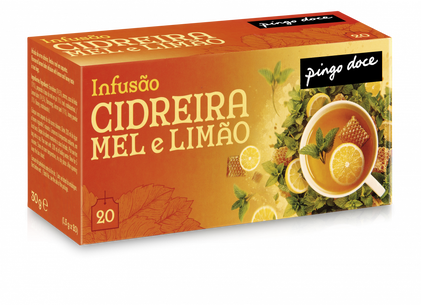 Infusão De Cidreira, Mel E Limão Pingo Doce 20Un
