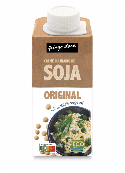 Creme Vegetal De Soja Para Culinária Pingo Doce 0.2L