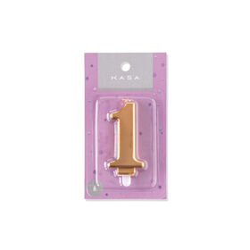 Vela Nº1 8Cm Dourado Kasa