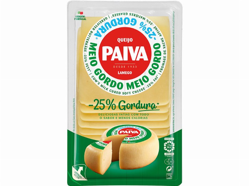 Queijo Paiva Meio Gordo Fatias 180 g