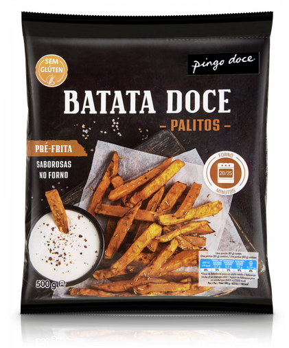 Batatas Doce Pré-Fritas Palitos Pingo Doce 0.5Kg