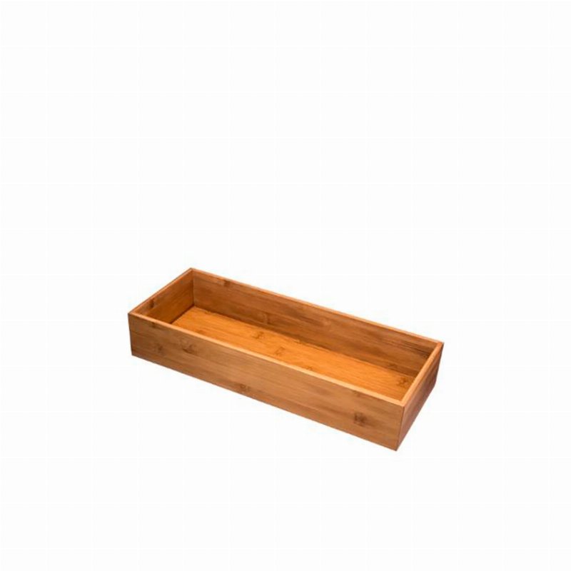 Caixa Organizadora Em Bambu 15 X 38 X 7 Cm