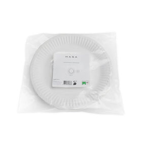 Conjunto 50 Pratos Refeição Papel Branco 23Cm Kasa
