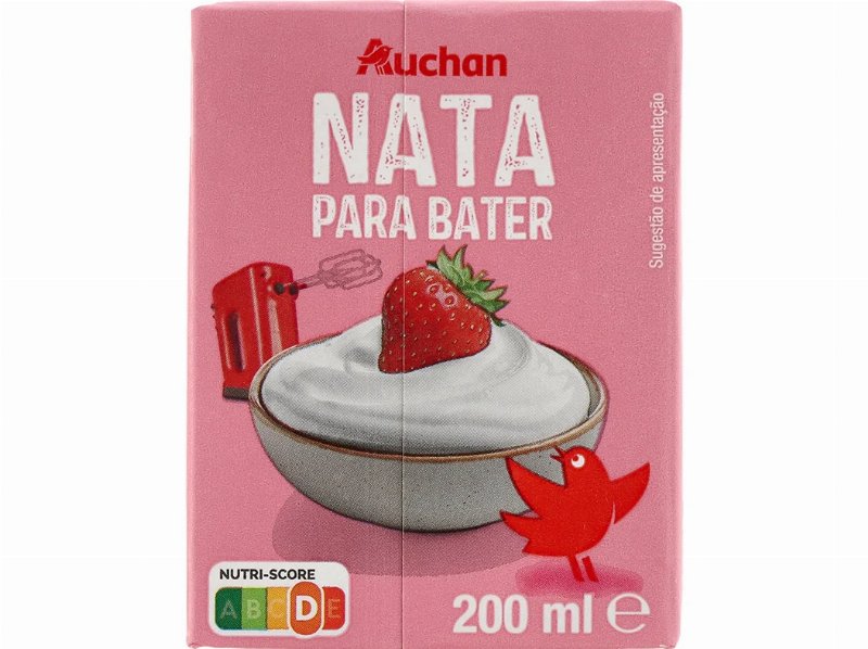 Nata Auchan Uht Para Bater 200 ml