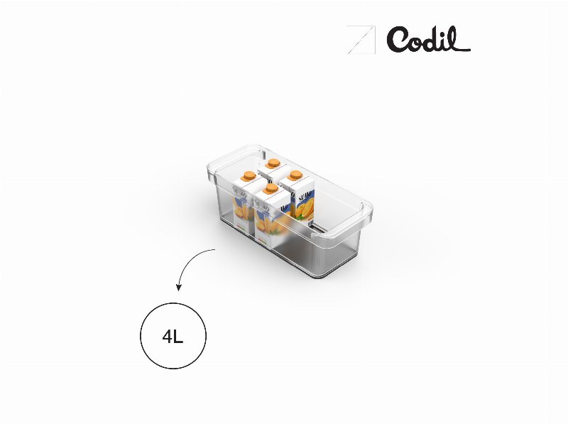 Organizador Frigorífico Codil 14X34X12.3Cm 4 l