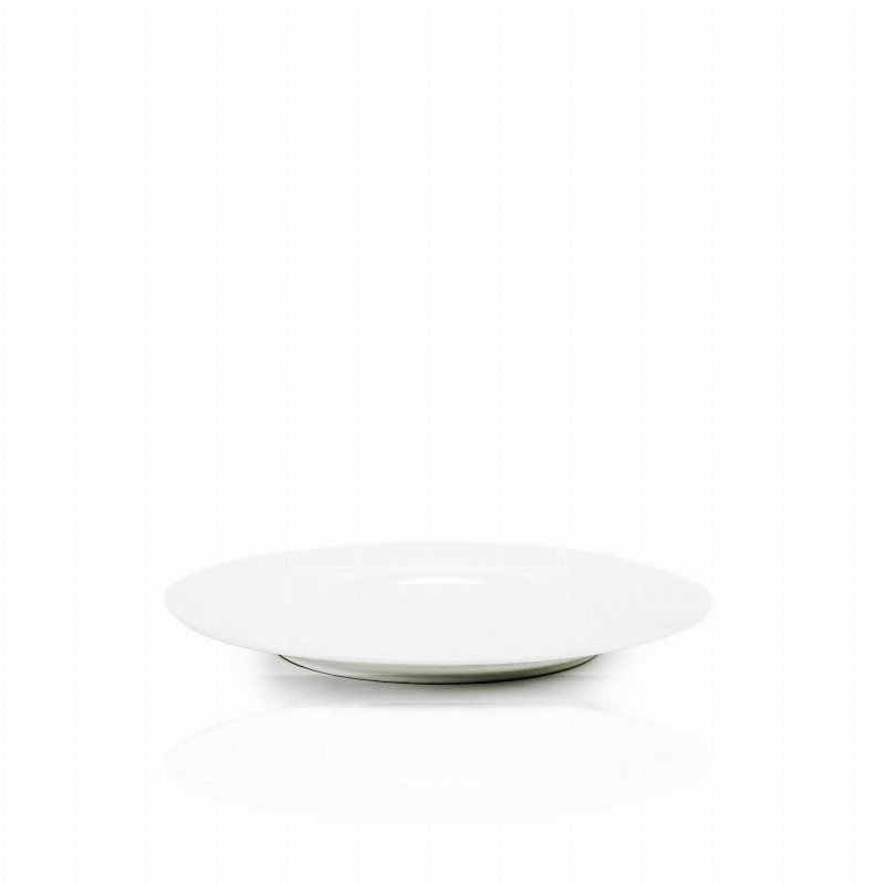 Prato Porcelana Sobremesa Branco 21 Cm