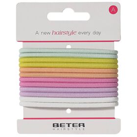 Elásticos De Cabelo Finos Multicor Beter 12 Un