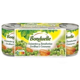 Ervilhas E Cenouras Lata Sem Glúten Bonduelle 600 gr (Peso Escorrido 390 gr)