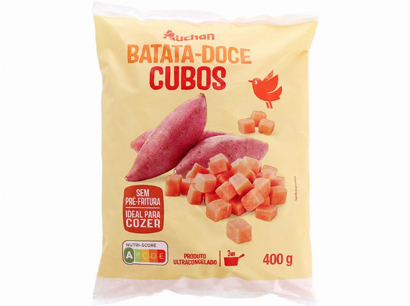 Batata Doce Auchan Em Cubos Para Cozer 400 g
