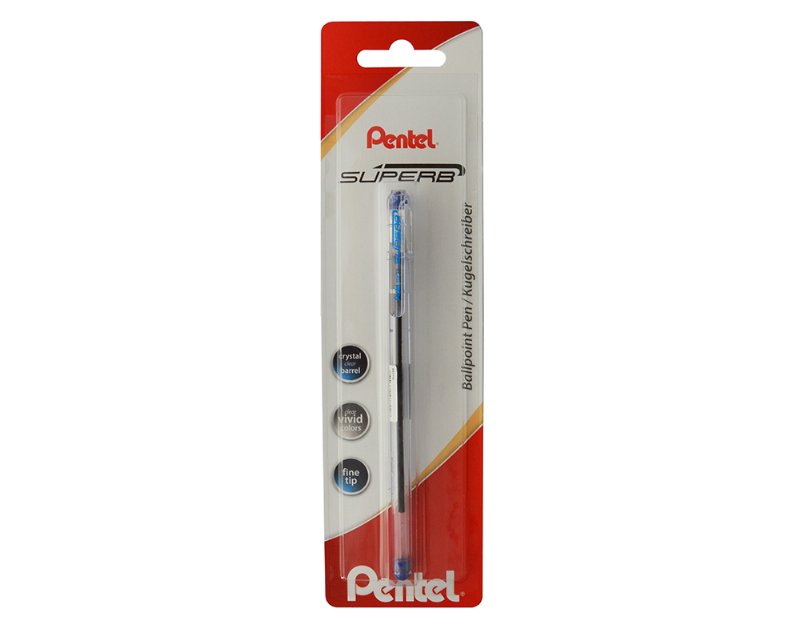 Esferografica Superb Pentel Bk77 Azul