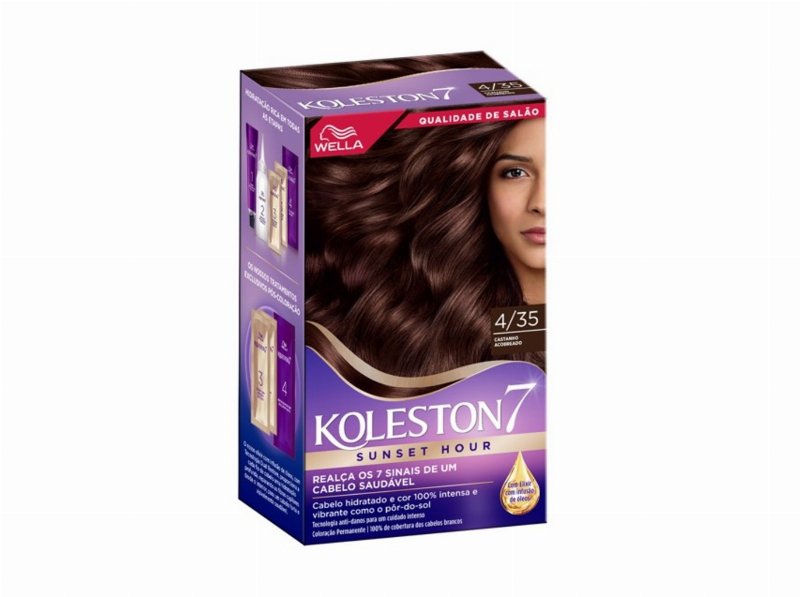 Coloração Permanente Koleston Castanho Acobreado 4/35
