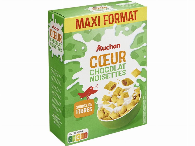 Cereais Auchan Recheio Chocolate E AvelãS 650 g