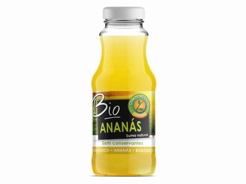 Sumo Cem Porcento De Ananás Natural Biológico 200 ml
