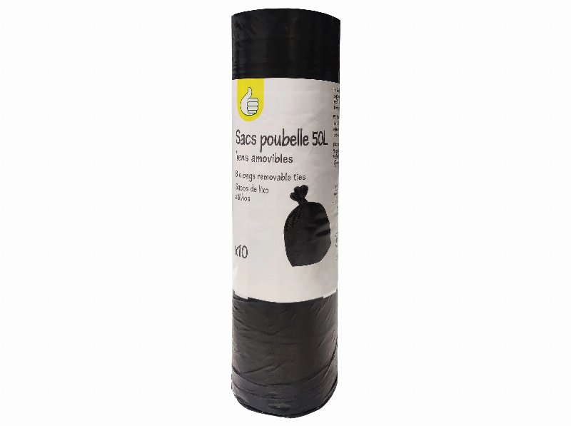 Sacos De Lixo Polegar Com Atilho 50 l 10Un