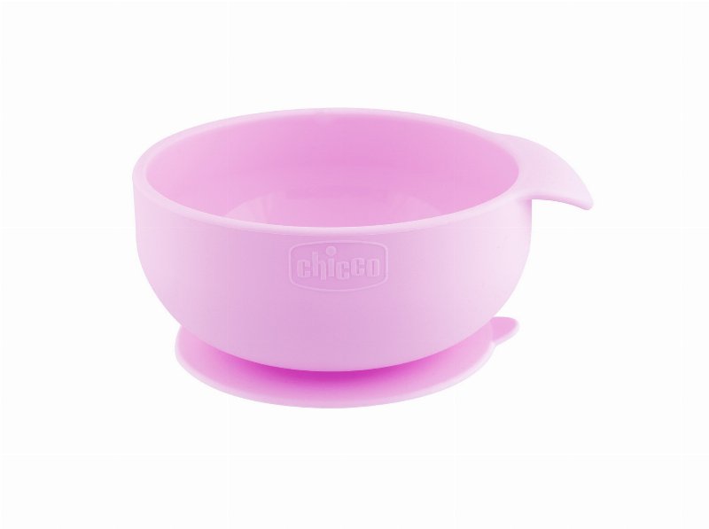 Tigela Chicco Silicone Rosa