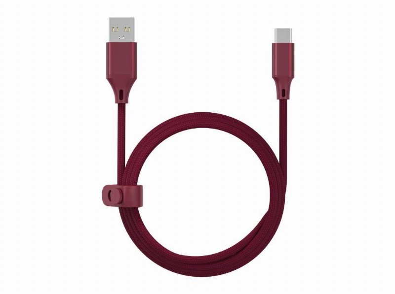 Cabo Textil Qilive 600204150 1M Usb-A To Usb-C Burgundy