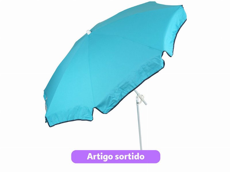Guarda-Sol Praia Saurium Proteção Uv40+ 180Cm Cores Sortidas