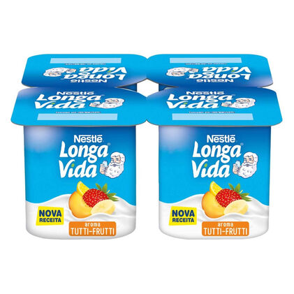 Iogurte Aroma Tutti-Frutti Pack 4 Longa Vida 0.48Kg