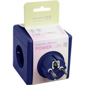 Extensão Cubo 3 Tomadas 2Usb Ganga Marshmallow