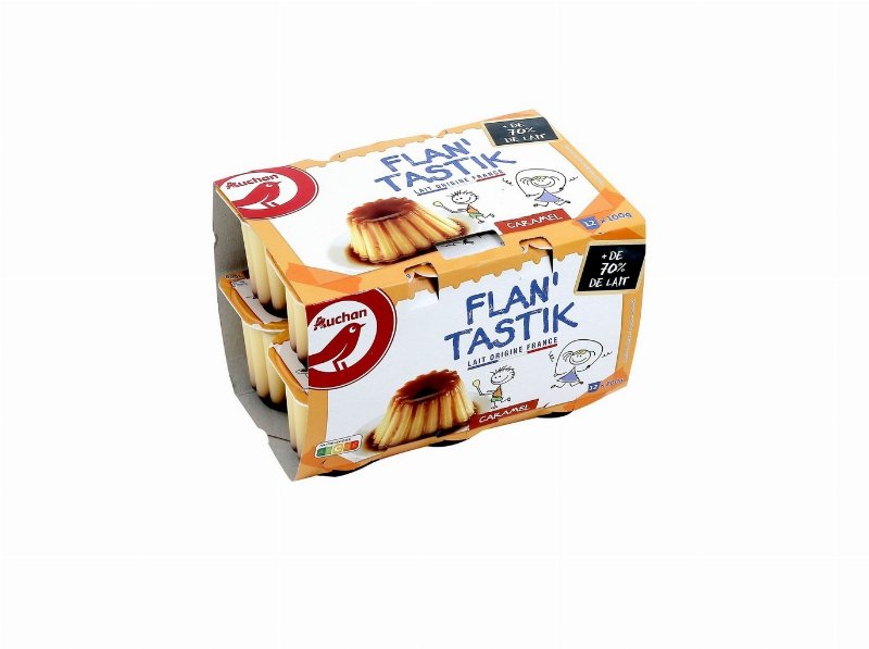 Pudim Auchan Flan Caramelo 12X100 g